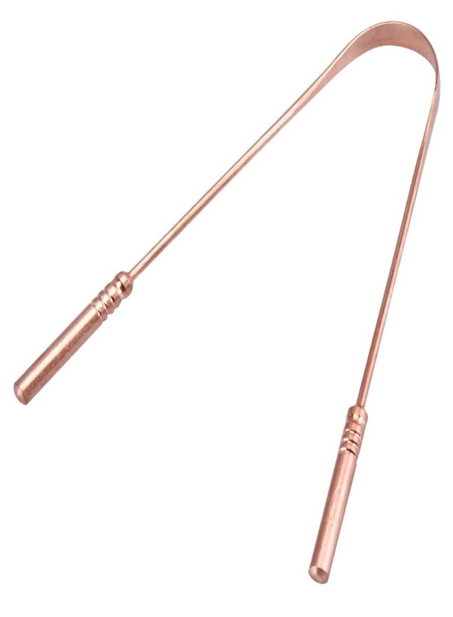 GUBB Ayurvedic Copper Tongue Cleaner for Kids & Adults with Ergonomic Handle - Effectively Combats Bad Breath, Enhances Oral Hygiene - Natural Copper Tongue Scraper for Improved Oral Health, Fresher Breath, and Gentle Tongue Cleaning Experience - Image 1